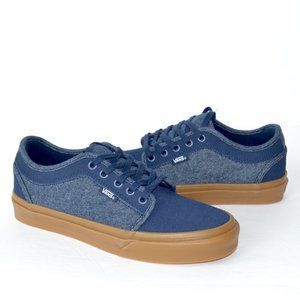 VANS CHUKKA LOW DENIM DRESS BLUES CLASS GUM SNEAKER SHOES